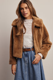 Winterlight Faux Fur Zip-Up Jacket - Westly