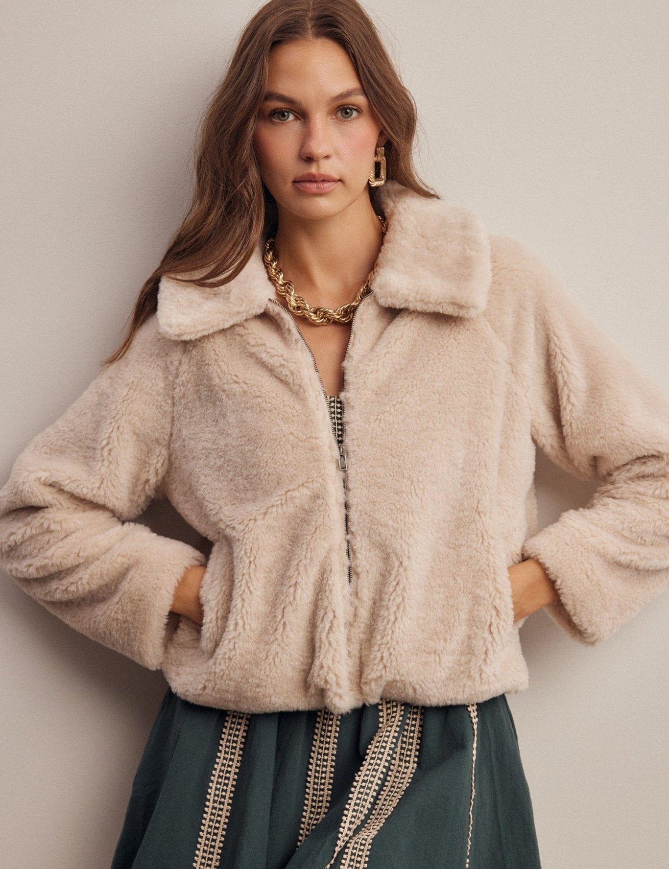 Winterlight Faux Fur Zip-Up Jacket - Westly