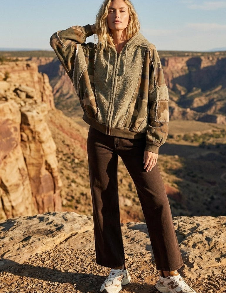 Winthrop Camo Hooded Sherpa Jacket - Westly