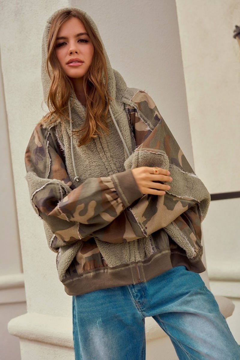 Winthrop Camo Hooded Sherpa Jacket - Westly