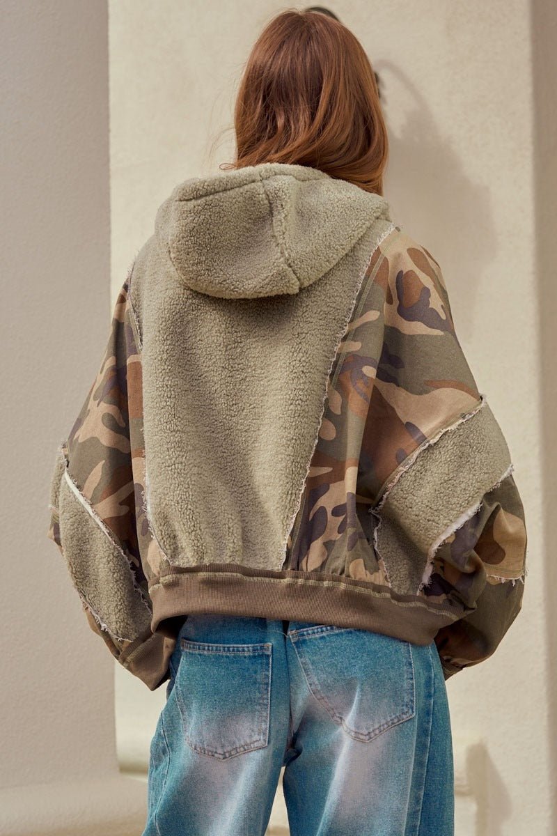 Winthrop Camo Hooded Sherpa Jacket - Westly