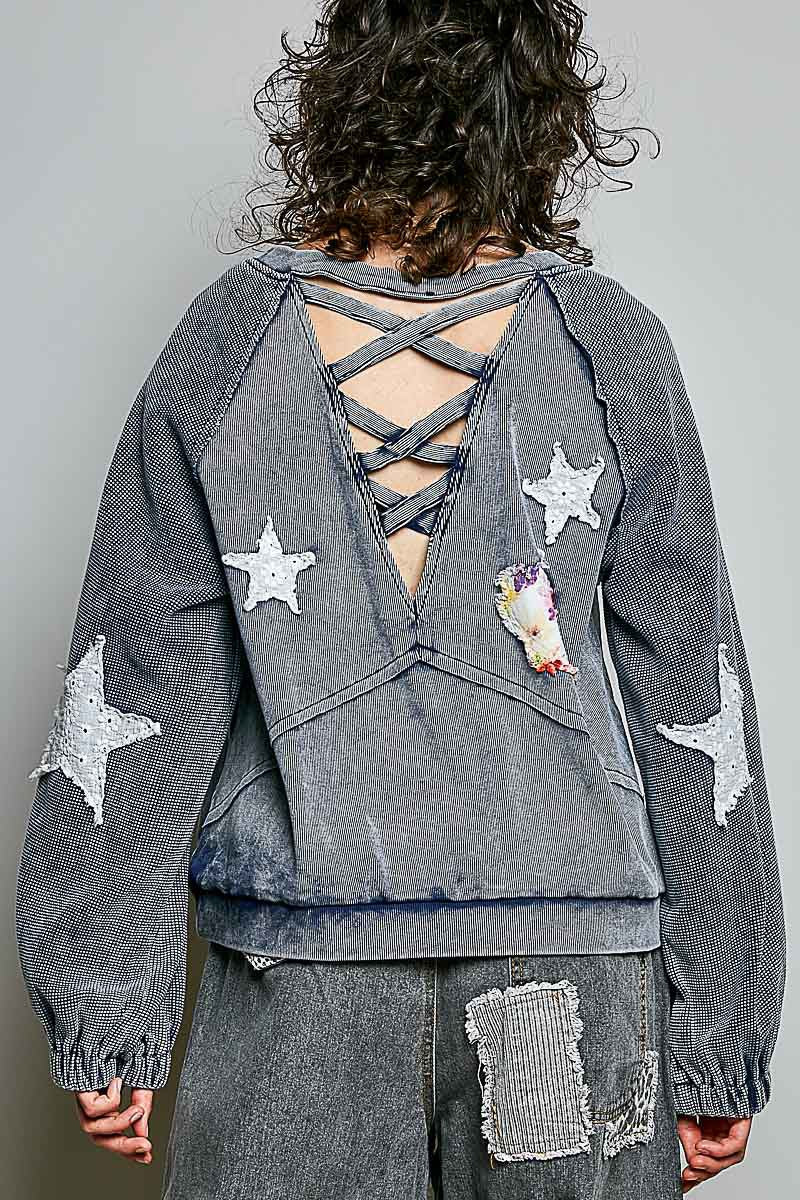 Wishmaker Oversized Patchwork Pullover - Westly