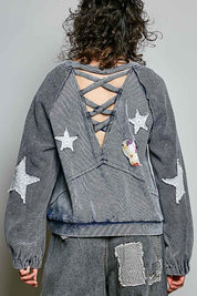 Wishmaker Oversized Patchwork Pullover - Westly