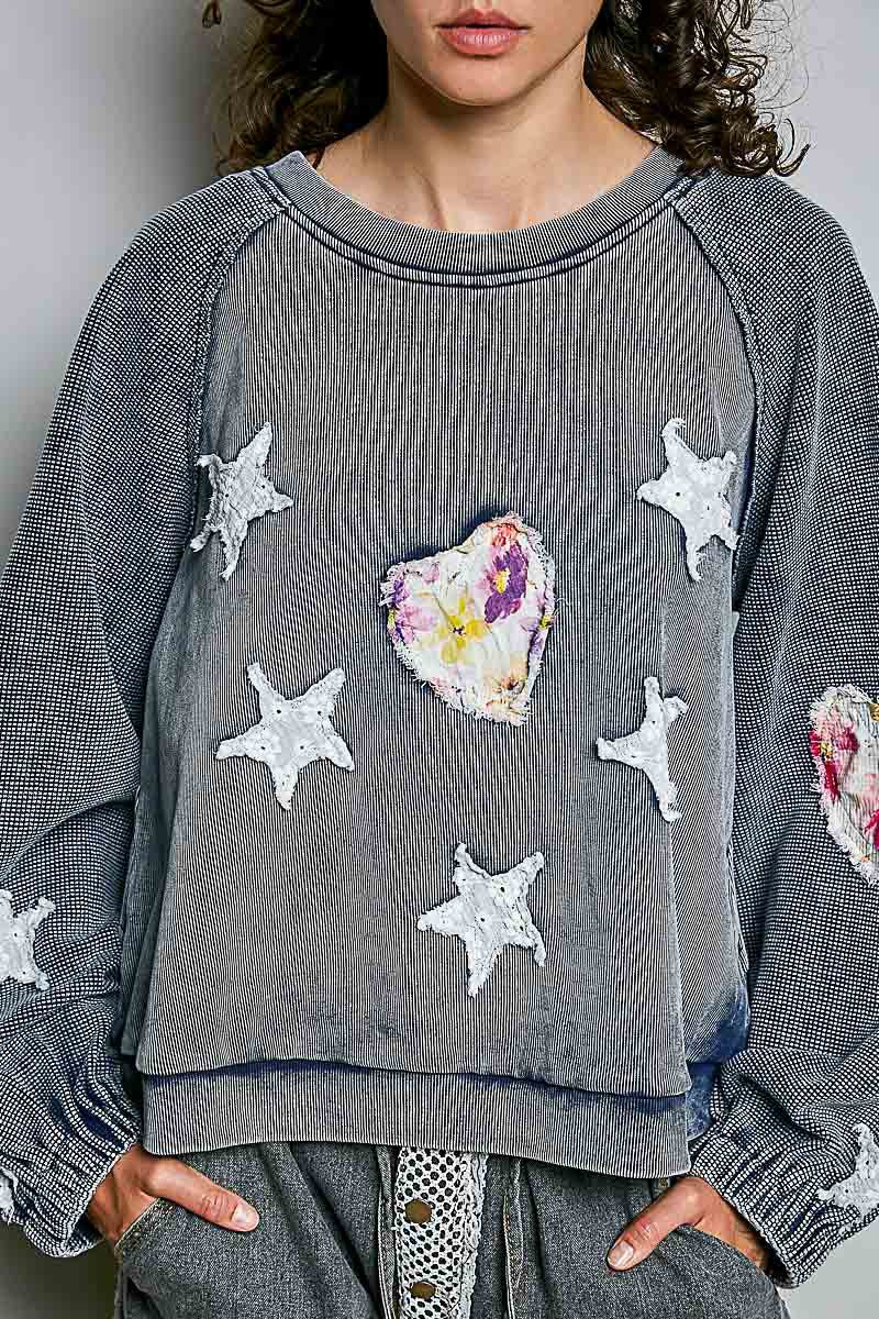 Wishmaker Oversized Patchwork Pullover - Westly