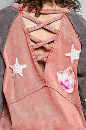 Wishmaker Oversized Patchwork Pullover - Westly