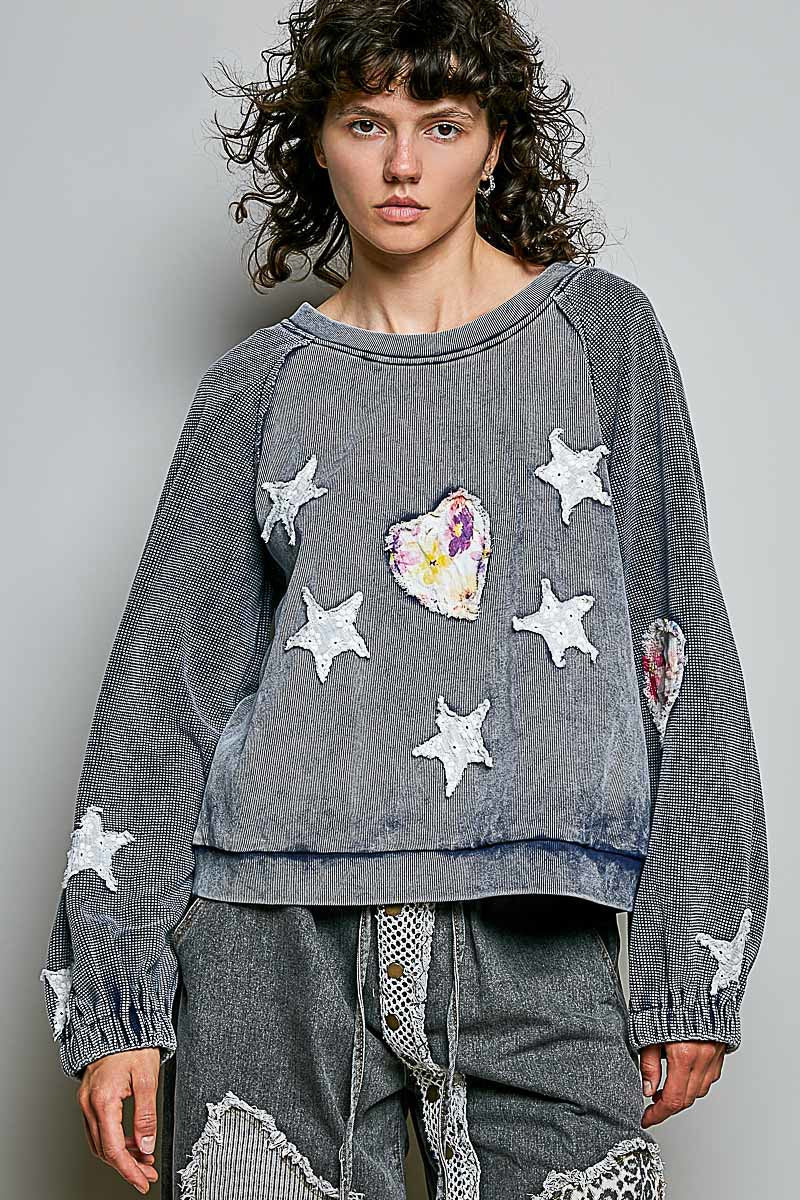 Wishmaker Oversized Patchwork Pullover - Westly