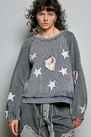 Wishmaker Oversized Patchwork Pullover - Westly