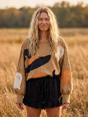 Witch Please Patchwork French Terry Pullover - Westly