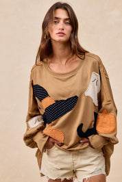 Witch Please Patchwork French Terry Pullover - Westly