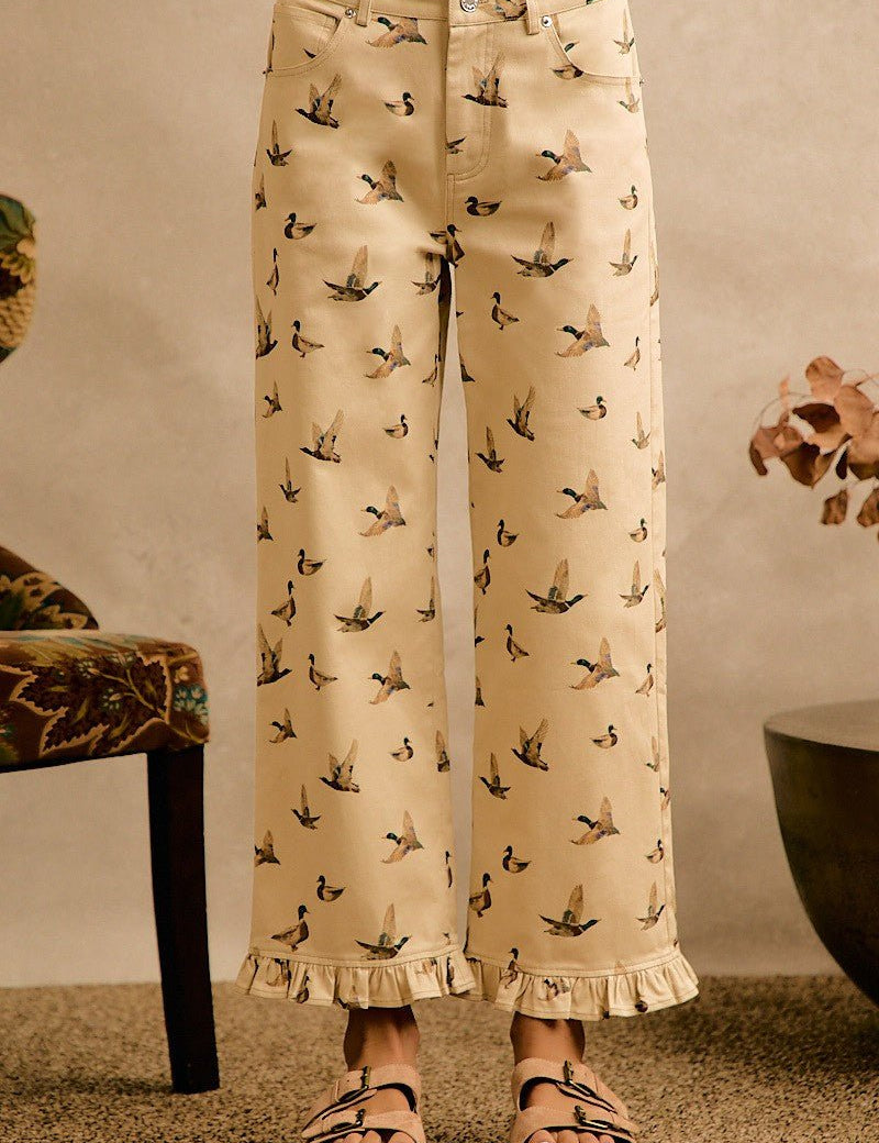 Wood Duck Ruffle Hem Pants - Westly