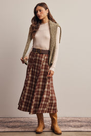 Woodbridge Plaid Midi Skirt - Westly