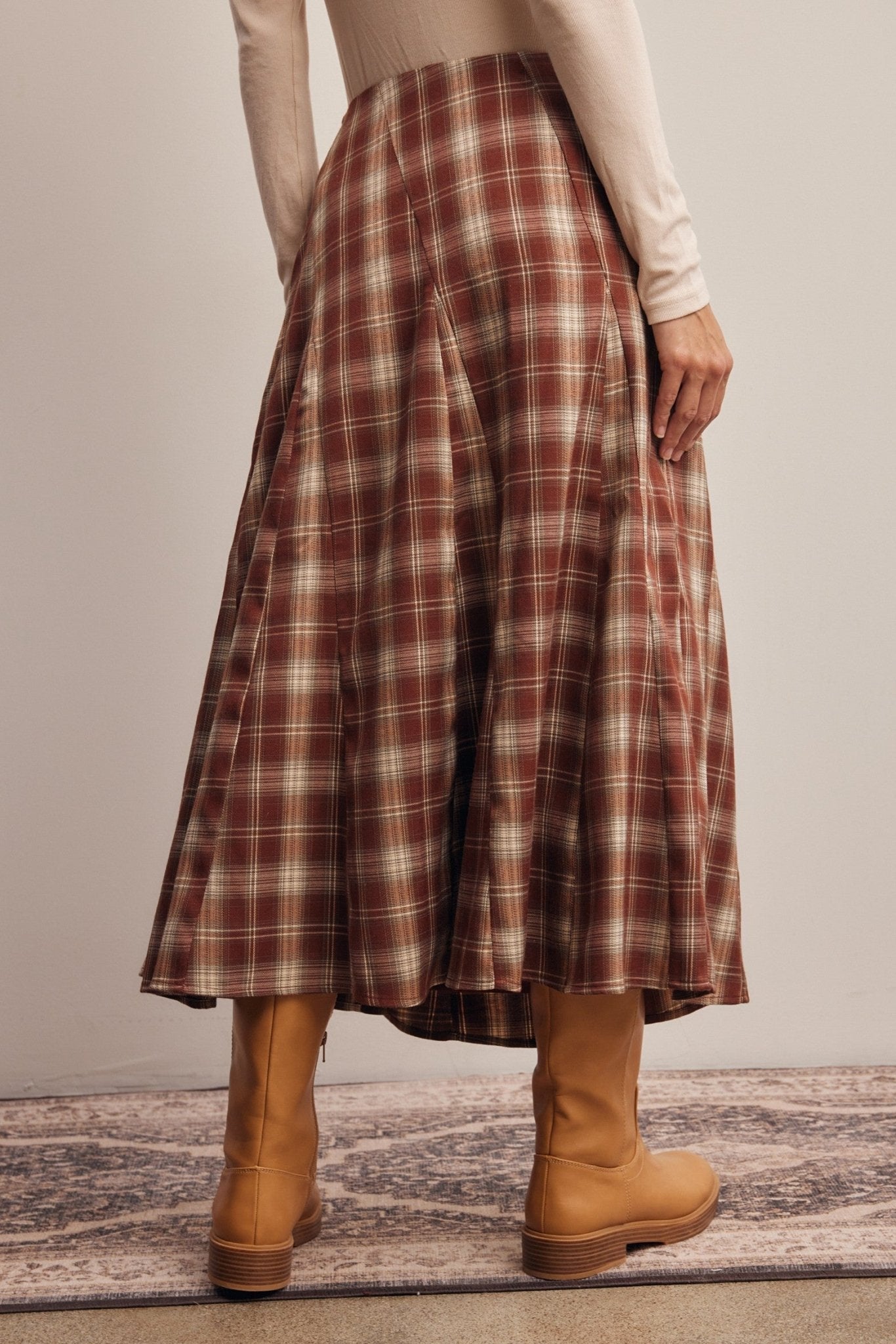 Woodbridge Plaid Midi Skirt - Westly