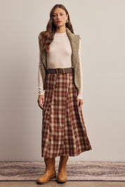 Woodbridge Plaid Midi Skirt - Westly