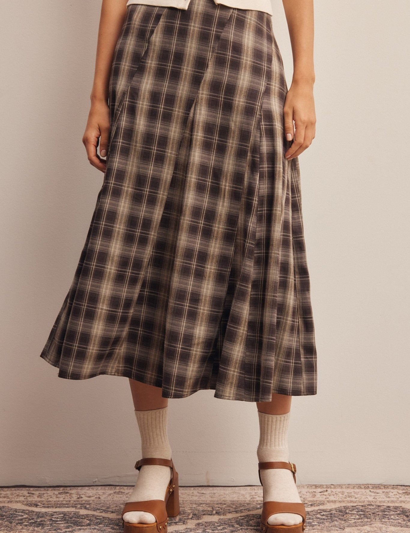 Woodbridge Plaid Midi Skirt - Westly