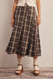 Woodbridge Plaid Midi Skirt - Westly