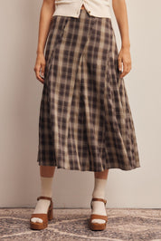 Woodbridge Plaid Midi Skirt - Westly
