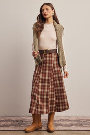 Woodbridge Plaid Midi Skirt - Westly