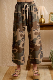 Woodland Curve Camo Drawstring Pants in Camouflage - product photo 1
