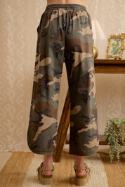 Woodland Curve Camo Drawstring Pants in Camouflage - product photo 5
