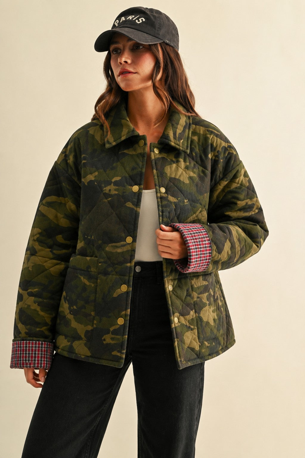 Woodland Quilt Camo Denim Jacket in Camouflage - product photo 1