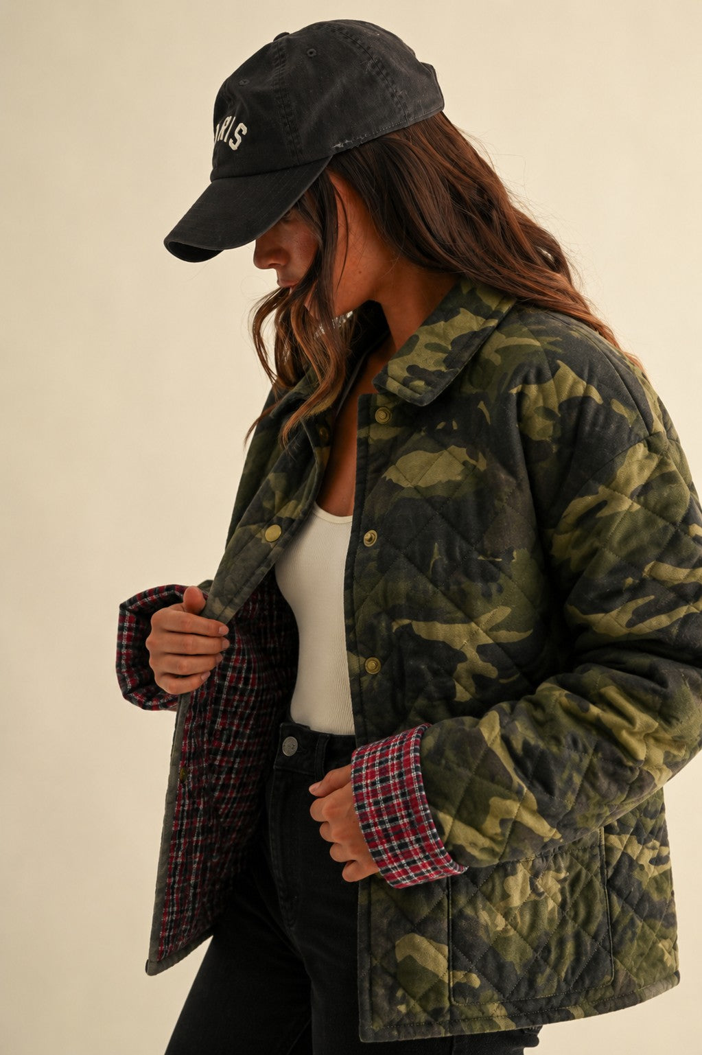 Woodland Quilt Camo Denim Jacket in Camouflage - product photo 2