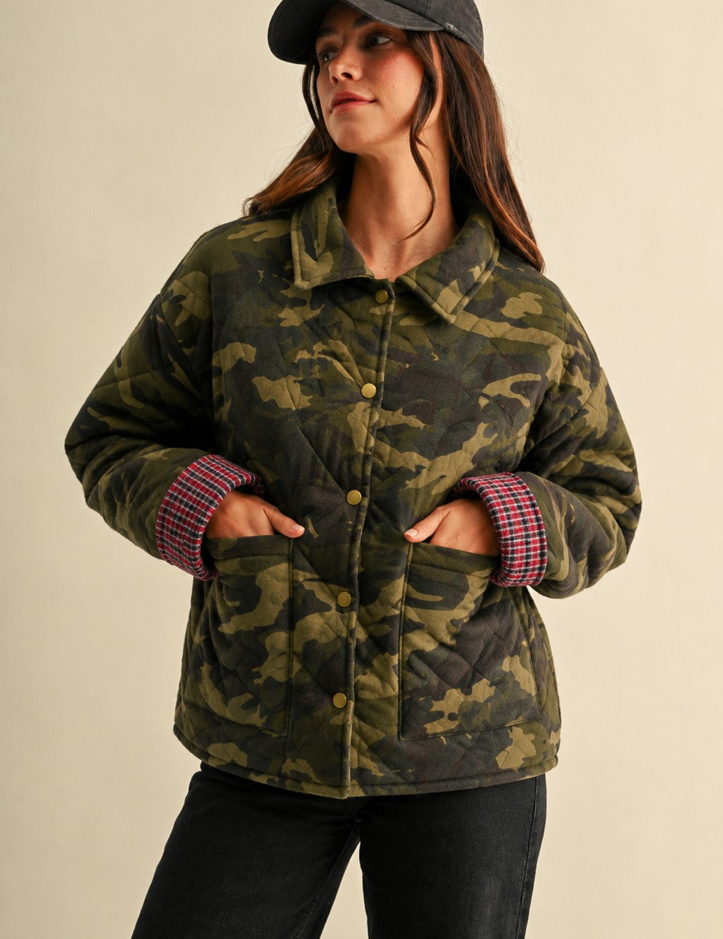 Woodland Quilt Camo Denim Jacket in Camouflage - product photo 3