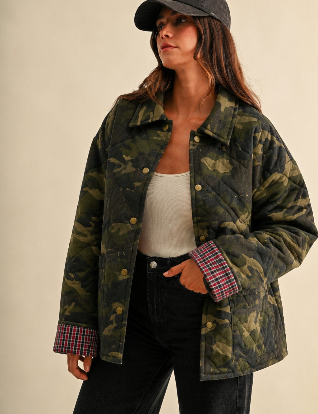 Woodland Quilt Camo Denim Jacket in Camouflage - product photo 4