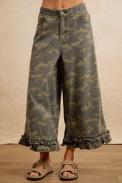 Woodland Ruffle Denim Bloomer Pants in Camouflage - product photo 6