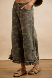 Woodland Ruffle Denim Bloomer Pants in Camouflage - product photo 7