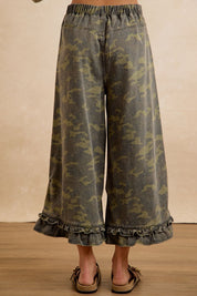 Woodland Ruffle Denim Bloomer Pants in Camouflage - product photo 8