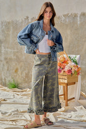 Woodland Ruffle Denim Bloomer Pants in Camouflage - product photo 11