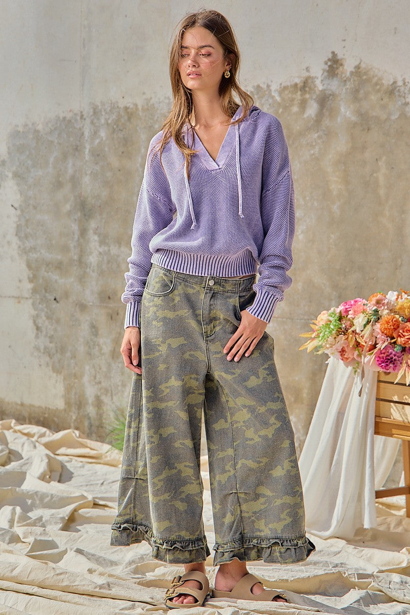 Woodland Ruffle Denim Bloomer Pants in Camouflage - product photo 15