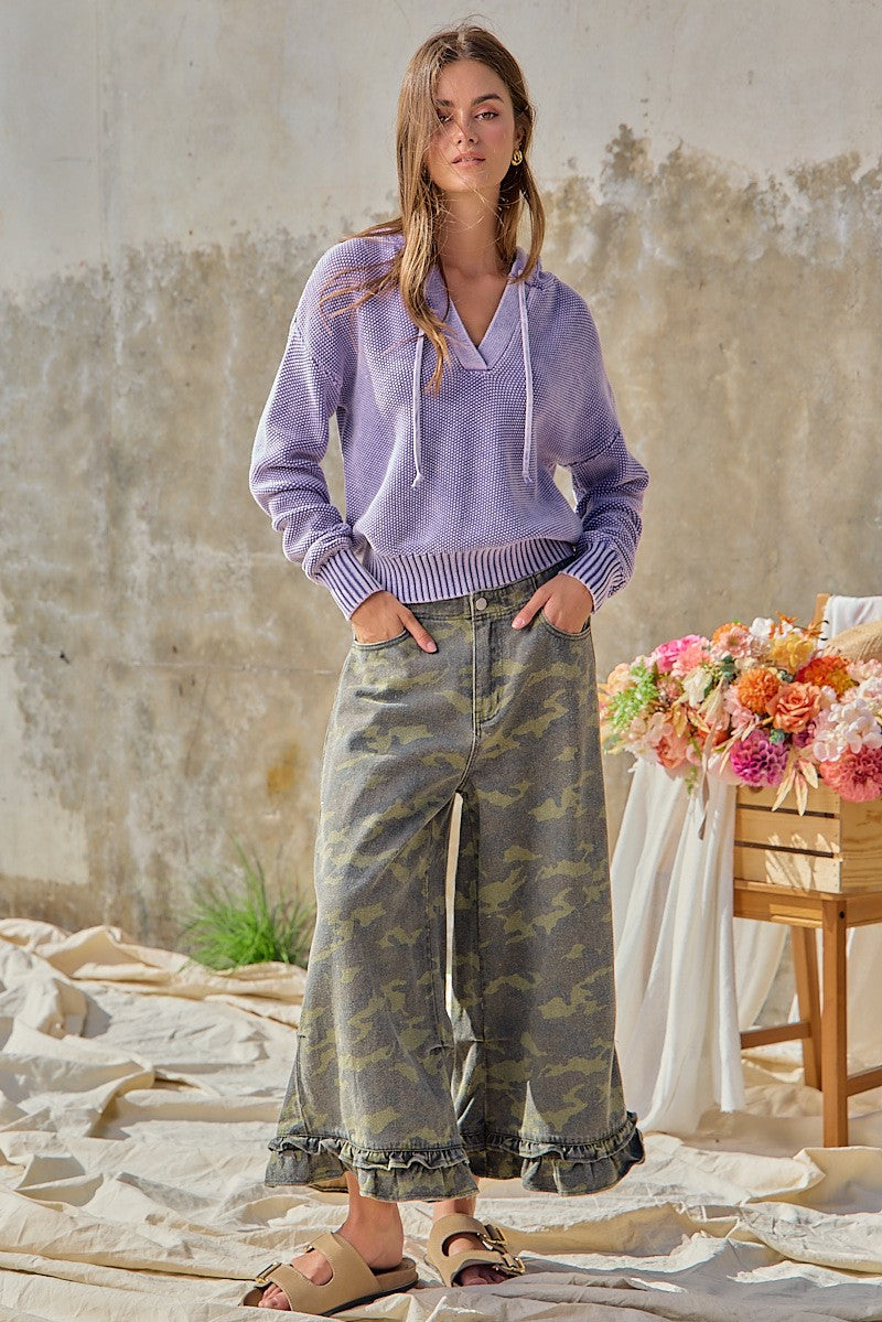 Woodland Ruffle Denim Bloomer Pants in Camouflage - product photo 18
