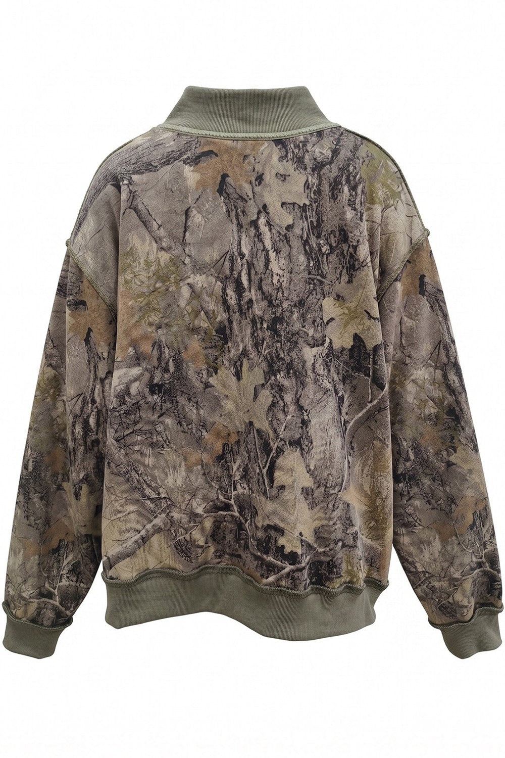 Woodland Shadow Camo Mock Neck Sweatshirt in Camo - product photo 10