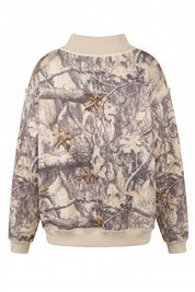 Woodland Shadow Camo Mock Neck Sweatshirt in Taupe Camo - product photo 3