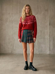 Wrapped Up Bow Fair Isle Sweater - Westly