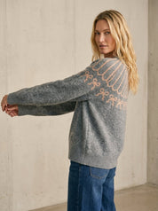 Wrapped Up Bow Fair Isle Sweater - Westly