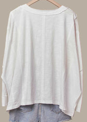 Wren Oversized Top With Crochet Panels - Westly