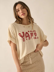 Y’all Graphic Distressed Tee - Westly