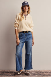 Yearbook Textured Quarter-Zip Sweater - Westly