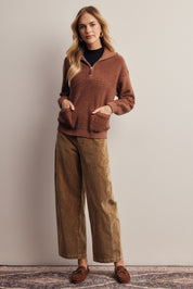 Yearbook Textured Quarter-Zip Sweater - Westly