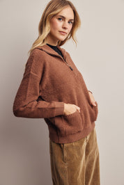 Yearbook Textured Quarter-Zip Sweater - Westly