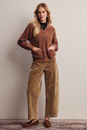 Yearbook Textured Quarter-Zip Sweater - Westly